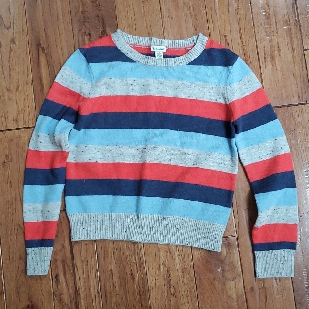 Splendid girls stripe crew neck sweater